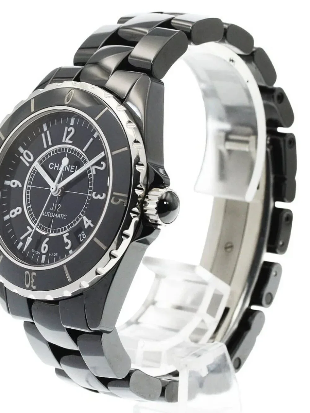 CHANEL J12 H0685 Black Ceramic 38MM Date black Dial Automatic Men's Watch_946621
